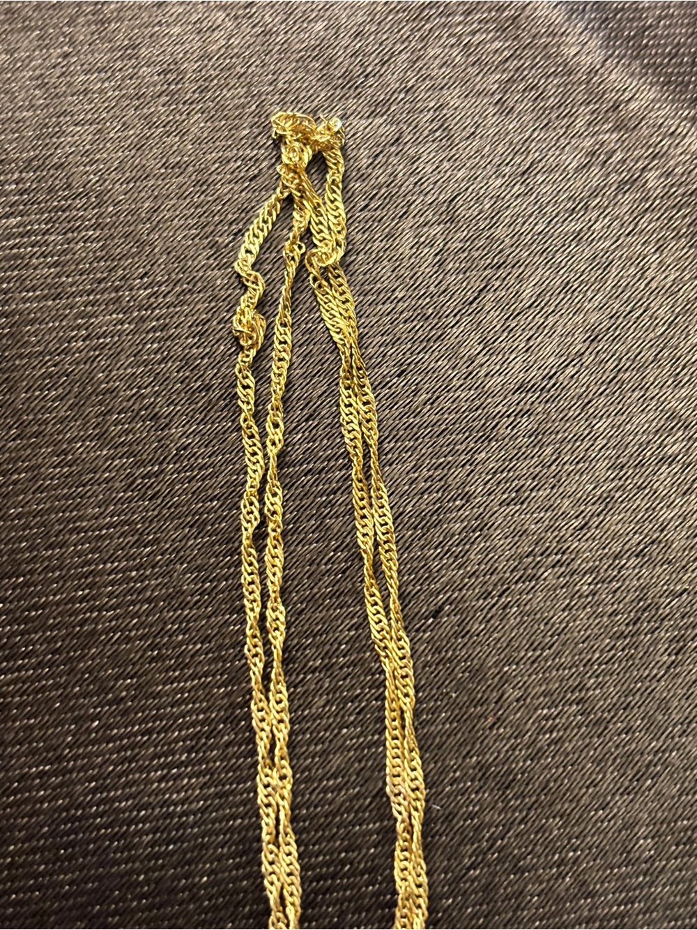 1.5mm Real 10k Solid Gold Twist Chain 22”